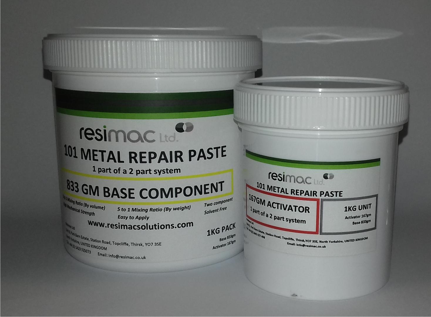 101 Resimetal 101 Metal Repair Paste 1kg UNITECH Trade s.r.o.